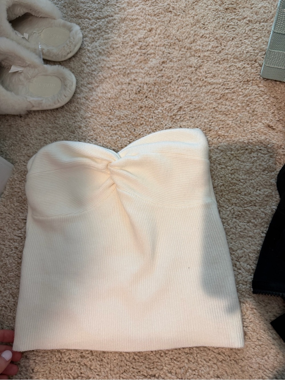 NWOT Strapless Sweater Tube Top